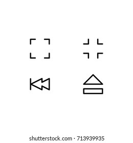 Media player control icon set