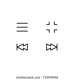 Media player control icon set