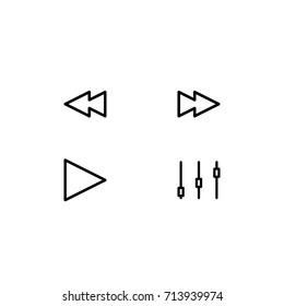 Media player control icon set