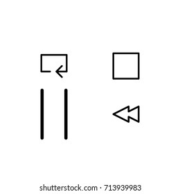Media player control icon set