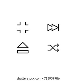 Media player control icon set