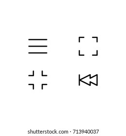 Media player control icon set