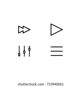 Media player control icon set