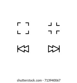 Media player control icon set