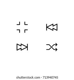 Media player control icon set