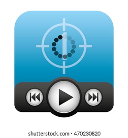 media player control panel icon vector illustration design