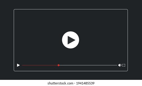 Media player design template for web and mobile apps flat style. Vector illustration