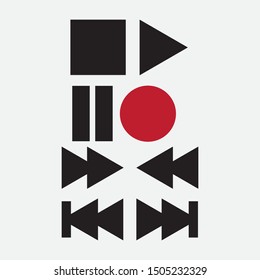 Media Player design Vector Icons