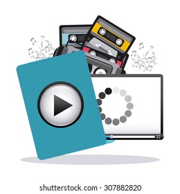 media player design, vector illustration eps10 graphic 