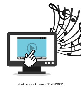 media player design, vector illustration eps10 graphic 