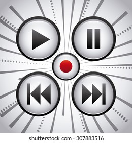 media player design, vector illustration eps10 graphic 
