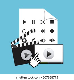 media player design, vector illustration eps10 graphic 