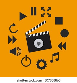 media player design, vector illustration eps10 graphic 