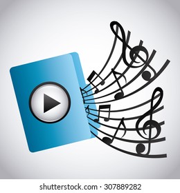 media player design, vector illustration eps10 graphic 