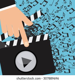media player design, vector illustration eps10 graphic 
