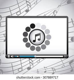 media player design, vector illustration eps10 graphic 