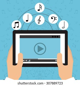 media player design, vector illustration eps10 graphic 