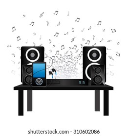 media player design, vector illustration eps10 graphic 