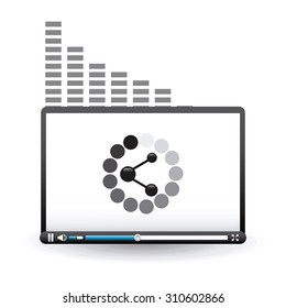 media player design, vector illustration eps10 graphic 