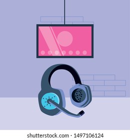media player display with headset technology