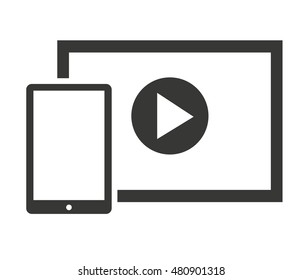 media player display isolated icon vector illustration design