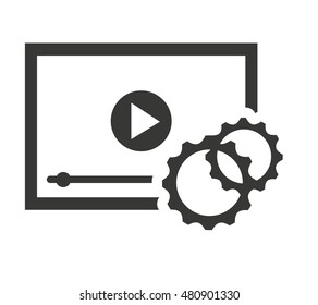 media player display isolated icon vector illustration design