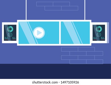media player display technology with speaker