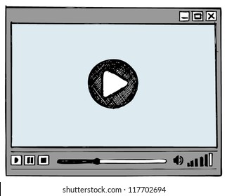 Media Player. Doodle style