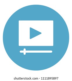 Media Player Flat Colored Icon