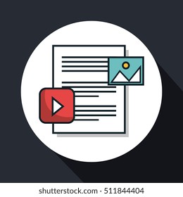 media player flat isolated icon