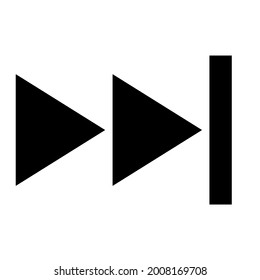Media Player auf Schwarz-Symbol-Vektorgrafik