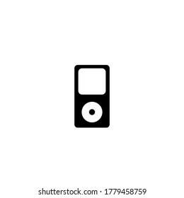 Media player icon black on white background. Vector EPS10