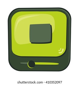 media player icon button - cartoon theme