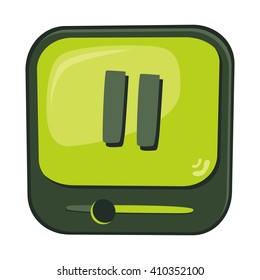 media player icon button - cartoon theme