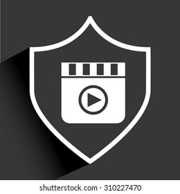 media player icon design, vector illustration eps10 graphic 