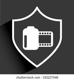 media player icon design, vector illustration eps10 graphic 