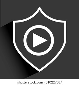 media player icon design, vector illustration eps10 graphic 
