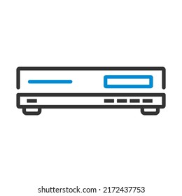 Media Player Icon. Editable Bold Outline With Color Fill Design. Vector Illustration.