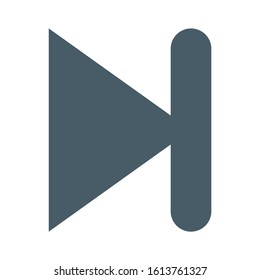 media player icon. flat illustration of media player vector icon for web