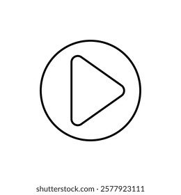 Media player icon Flat illustration sign