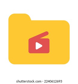 Media Player Icon flatter Stil