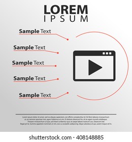 media player icon. infographics template