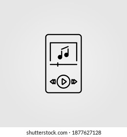Media player icon isolated on white background.