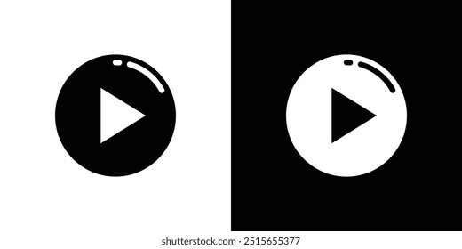 Media player icon logo set vector