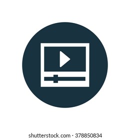 media player icon, on white background