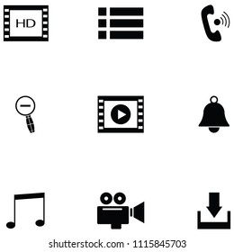 media player icon set