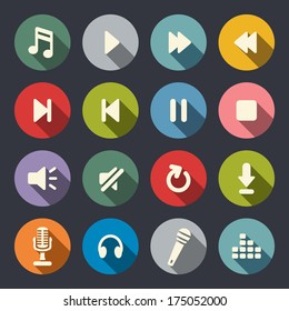 Media player icon set