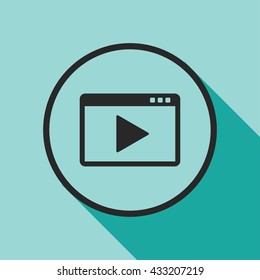 media player icon. media player sign