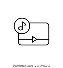 Media player icon simple vector symbol