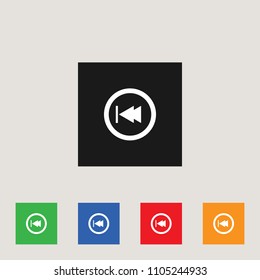 Media player icon, stock vector illustration, EPS10.